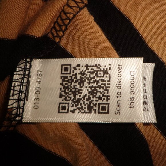 NWOT Universal Thread Striped T-Shirt M Cap Sleeves Black/Tan - Picture 10 of 12